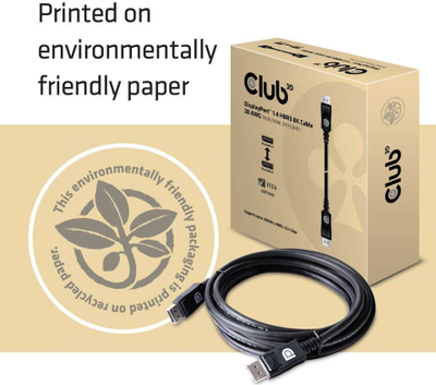 Kabllo DisplayPort Club3D CAC-1060, 1.4, 2m, e zezë