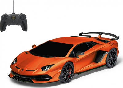 Makinë me telekomandë Rastar Lamborghini Aventador SVJ 1:24, 27 MHz, portokalli