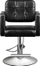 Karrige berberi System Capelli Barber Chair 90-1, me mekanizëm hidraulik, bazë rrethore metalike, e zezë