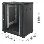 Kabinet RACK Qoltec 19", 15U, 600 x 855 x 600, i zi