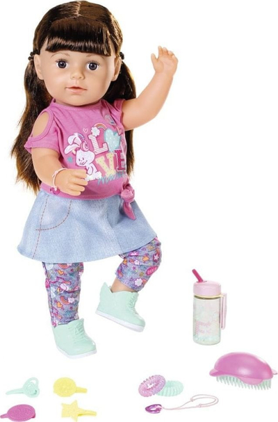 Kukull BABY born Brunette Sister, 43 cm