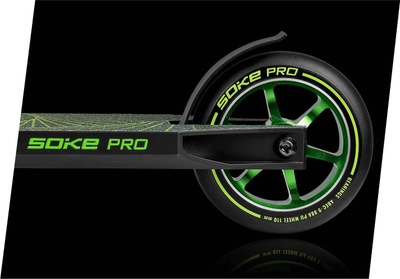 Trotinet akrobatik Soke PRO 1521, rrota 110 mm, deri 100 kg, i verdhë