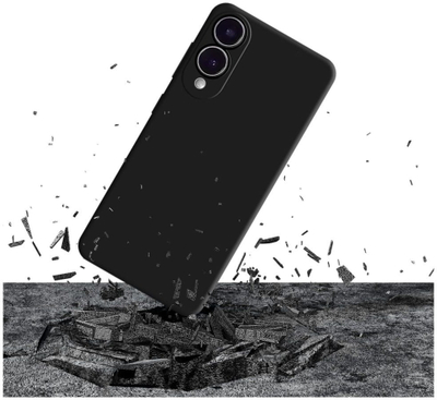 Силиконска футрола 3MK за Samsung Galaxy S25 Edge, заштитна, црна