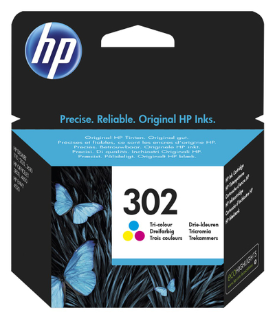 Ngjyrë për printer HP 302, 4 ml, e kaltër / vjollcë /  e verdhë
