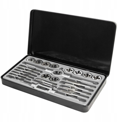 Set tarollash Bituxx, 24 pjesë M5 M12, kuti metalike, i argjendtë
