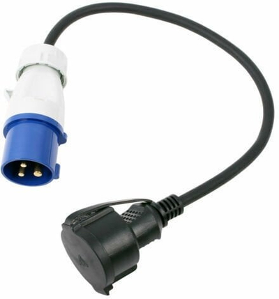 Kabllo karikimi për makinë elektrike THB Bury PowerFlash, adapter CEE 32A 1 fazë, 32A, blu