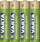 Bateri Varta AAA R03, të rikarikueshme, 800mAh, set me 4 copë, jeshile