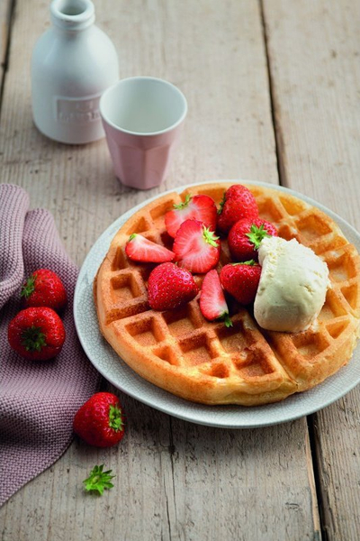 Aparat për waffle Fritel WA2224, pllaka jo ngjitëse, i vogël e kompakt, i bardhë