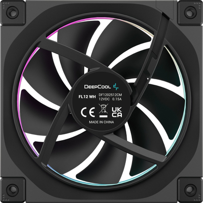 Ventilator kasë DeepCool FL12 3 in 1, 120 mm, set 3 copë, i zi