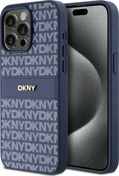 Mbulesë telefoni DKNY DKHCP15XPRTHSLB, për iPhone 15 Pro Max 6.7", lëkurë eco, blu