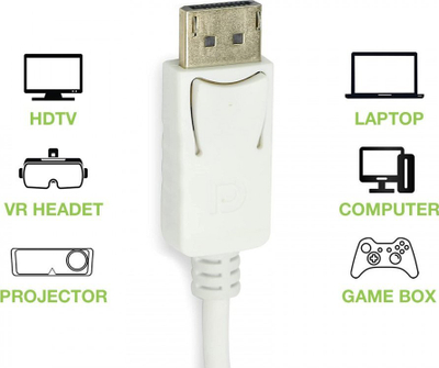 Adapter DisplayPort në HDMI, 20cm, pasiv, i zi