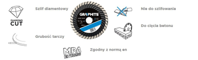 Disk prerës Graphite, 125x22.2 mm (57H634)