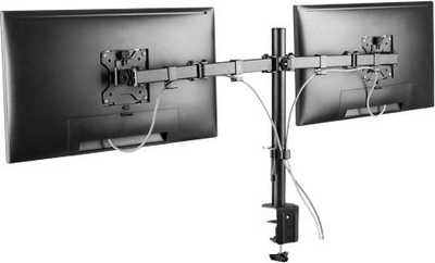Krah monitori DELTACO GAMING GAM-040, për 2 monitorë 13"-32", rrotullues dhe i anueshëm, i zi