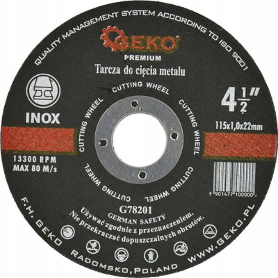 Disk prerës për hekur GEKO Premium, 115mm, trash 1mm