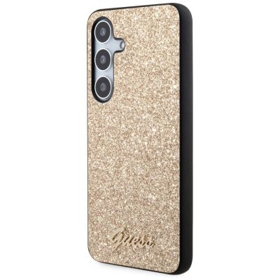 Mbulesë telefoni Guess Glitter Flakes, për Samsung Galaxy S24, PC/TPU, ngjyrë e artë