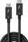Kabllo Lindy Thunderbolt 4 USB C, 1m, 40 Gb/s, e zezë