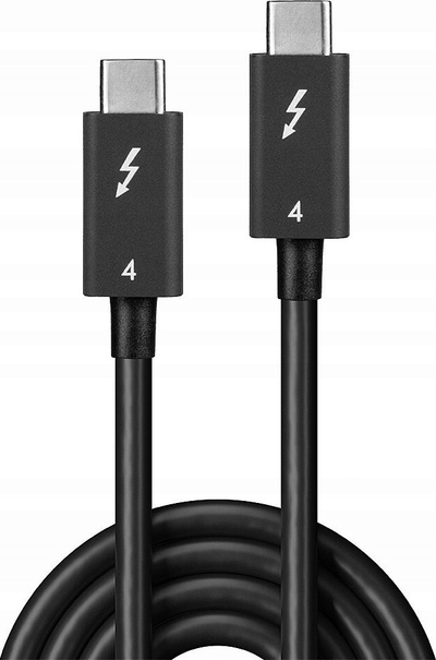 Kabllo Lindy Thunderbolt 4 USB C, 1m, 40 Gb/s, e zezë