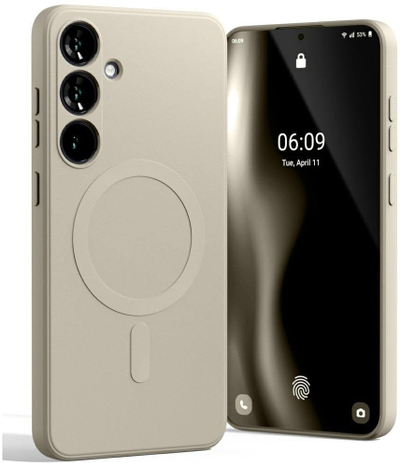 Заштита за телефон Mercury MagSafe Semi-Silicone, за Samsung S25+ S936, TPU силикон, сива боја stone