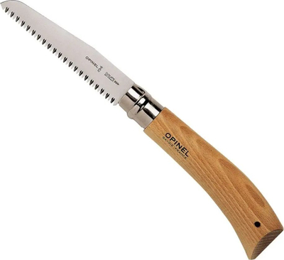 Sharrë palos Opinel No. 12 Saw, teh çelik inox, dorezë dru ahu