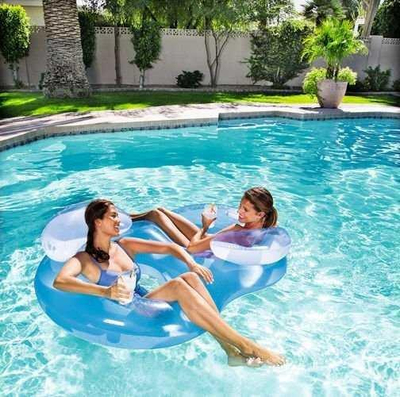 Dyshek notues Bestway Double Floating Chair 43009, për 2 persona, 188x117 cm, shumëngjyrësh