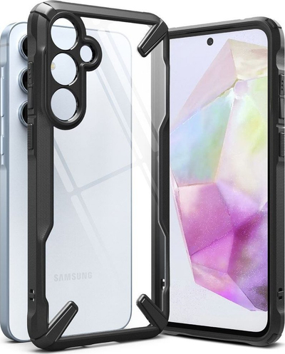 Maskë telefoni Ringke Fusion X për Samsung Galaxy A35 5G, e tejdukshme, me kornizë të zezë