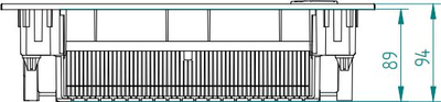 Panel shpërndarës modular Elektro-Plast MSF-U-14, 1x14 module, montim i fshehtë, derë çeliku e bardhë