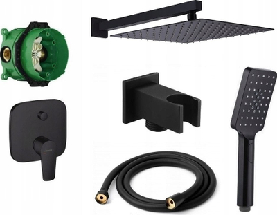 Bateri e fshehtë për vaskë Hansgrohe Talis E 71745670, set dushi, e zezë mat