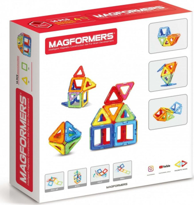 Lodër ndërtimi magnetike Magformers Blocks 14 pjesë, sete konstruksioni, shumëngjyrëshe