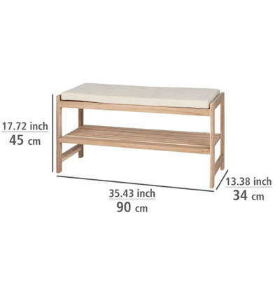 Stoli garderobe Home24 Acina, me vend për rujtje, ngjyrë dru natyral