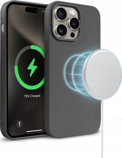 Mbrojtëse telefoni Crong Color Cover për iPhone 15 Pro Max, me MagSafe, ngjyrë titanium