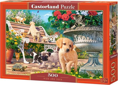 Puzzle Castorland Hide and Seek, 500 copa, për kalamaj dhe të rritun, me shumë ngjyra