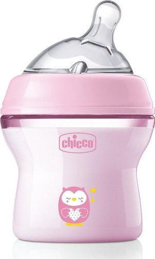 Biberon Chicco NaturalFeeling 53619, 150 ml, sistem kundër kolikave, transparent