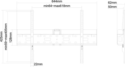 Mbajtëse muri për TV Neomounts LFD-W1640MP, 37"-75", deri 35kg, e zezë