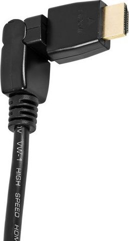 Kabllo HDMI ProXtend 2.0, kokë rrotulluese 360°, i zi