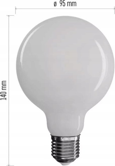 Llampë LED EMOS Filament G95 ZF2150, 7.8W E27, dritë e ngrohtë