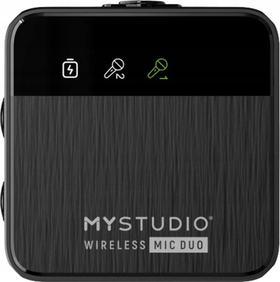 Безжичен микрофон Easypix MyStudio Mic Duo, 2 канали, сет со 2 лавалиера, црн