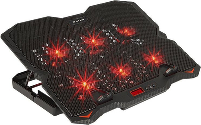 Stendë ftohëse për laptop BLOW Cooling Stand Pad, 6 ventilatorë, LED i kuq, deri 15.6"