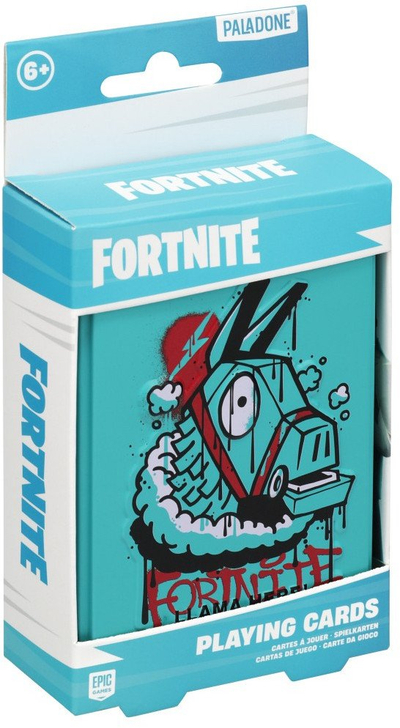 Letra loje Fortnite Paladone, set 54 letra, kuti metalike, ngjyrë turkeze