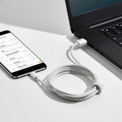 Kabllo USB Baseus Simple Wisdom BSU2080, USB A në microUSB, 1.5 m, e bardhë