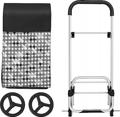 Karrele pazari SONGMICS SPWS40, 40L, palosëse, e zezë me dizajn houndstooth