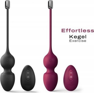 Toptha Kegel Dorcel Love Balls Plum, përforcim i muskujve të pelvisit, ngjyrë lejla e errët