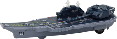 Lodër aeroplanmbajtëse Leantoys Aircraft Carrier, 37 cm, plastike, gri
