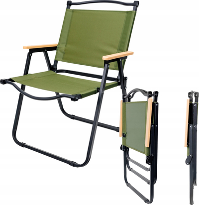 Karrige palos që e kopshti Platinet, me shpinore, për kamping, gri