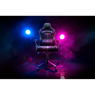 Karrige gaming Razer Enki, shtrihet gjer në 152°, jastëk për kokë, e zezë me jeshile