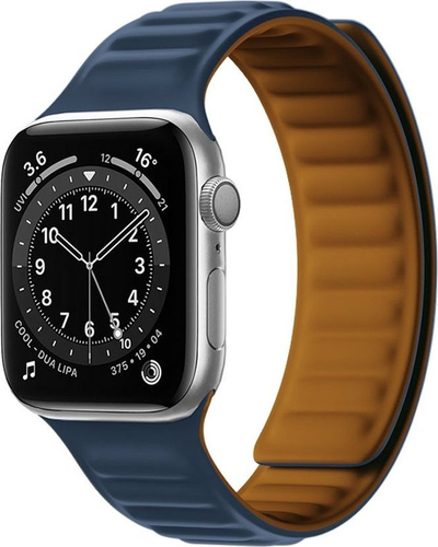 Rrip ore Hurtel Magnetic Strap për Apple Watch 7 41mm, byzylyk magnetik, blu