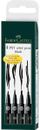 Stilolaps për artistë Faber-Castell, 4 copë, i zi