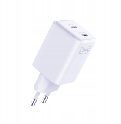 Karikues muri 3MK Hyper Charger, 45W PD GaN, 2x USB C, i bardhë
