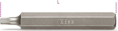 Bit tornavidhë Beta 008670256, profil gjashtëkëndësh M6, 75mm, metalik