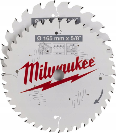 Set disqe sharre rrethore Milwaukee, 2 copë, 165 mm, për dru