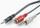 Kabllo audio Roline 11.09.4341, 3.5mm në 2x RCA, 1.5m, i zi